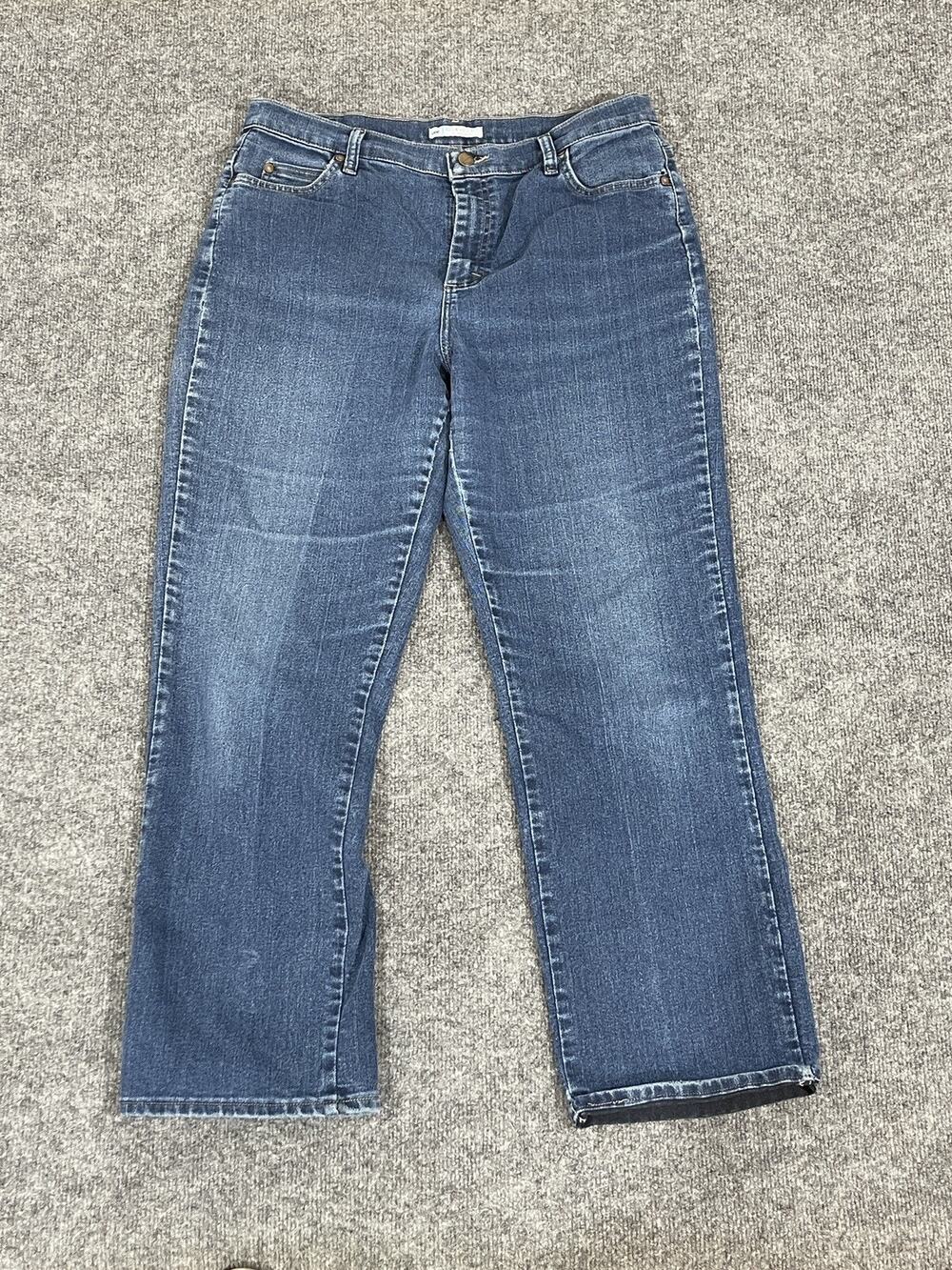 Lee Jeans Women's 14 Fit Straight Leg Short Blue High Rise Pants N129